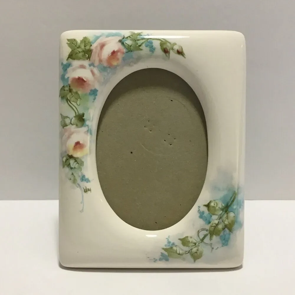 Vintage Ceramic Floral Frame